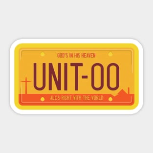 Unit 00 [Yellow] License Plate Sticker